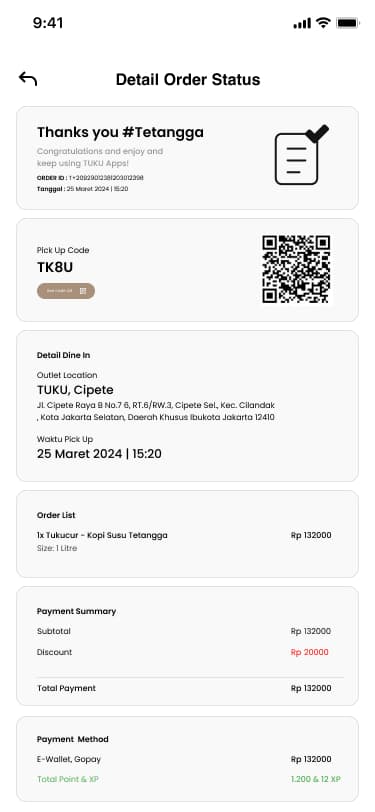 Digital Receipt & QR Code